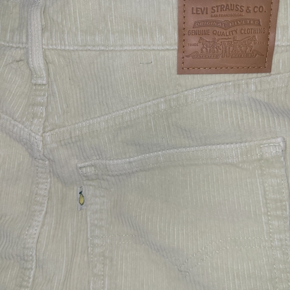 Levi's Premium Button-up Corduroy Mini Skirt In Pale Mint Size 31 - Picture 5 of 5
